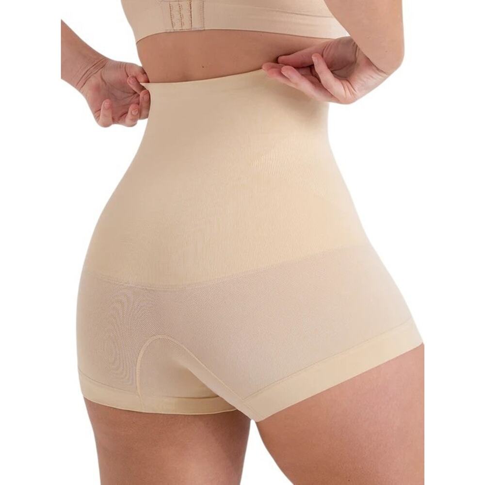 Shapermint Empetua Smoothing High Waisted Shaper Boyshort Size XXL Cream - Picture 2 of 3